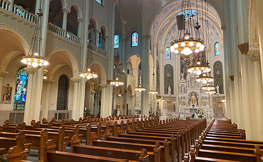 St. Joseph Chapel on the first day of restoration